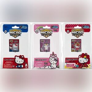 $20  POP CULTURE MICRO FIGURES HELLO KITTY 3 PACKS
World's smallest Hello Kitty